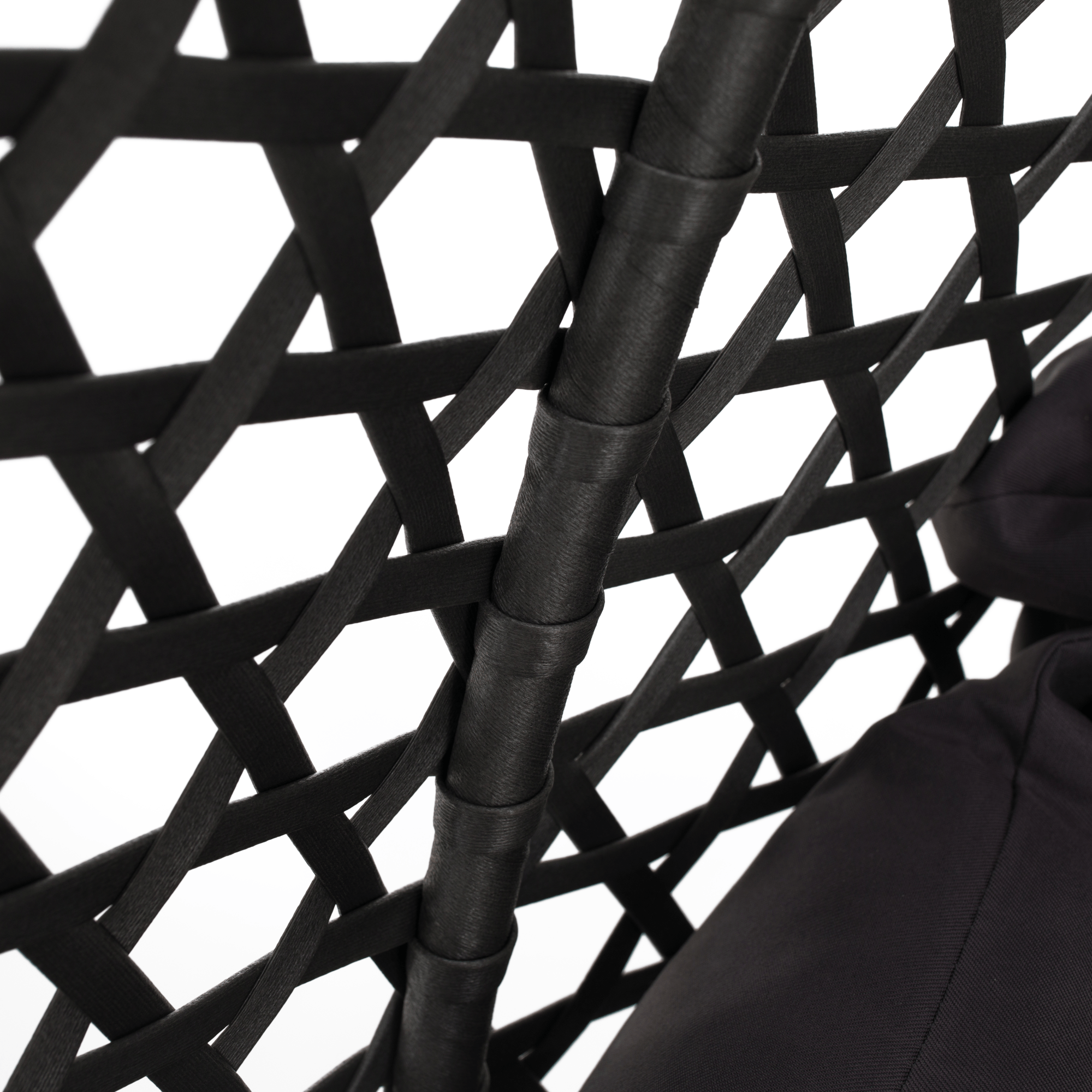 Függő dupla fotel, fekete/szürke/sötétszürke, DAKAN NEW