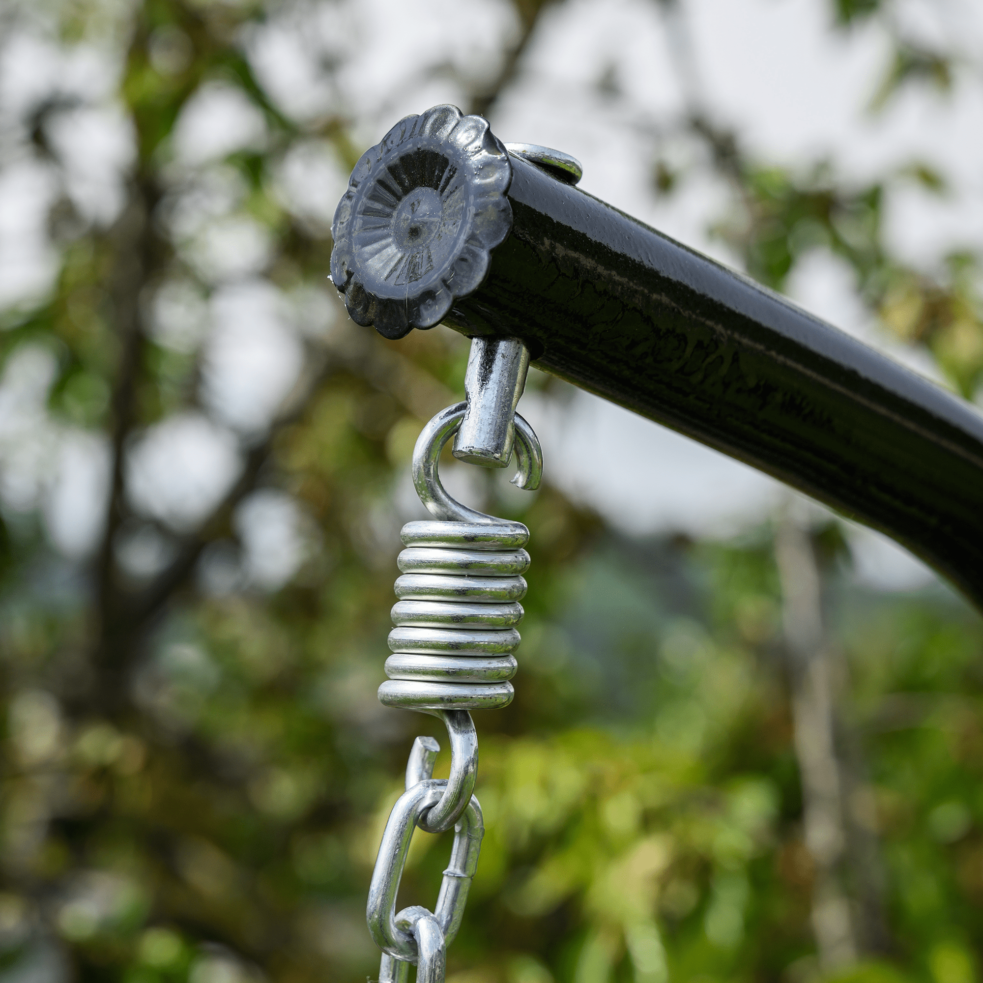 Függő dupla fotel, fekete/szürke/sötétszürke, DAKAN NEW