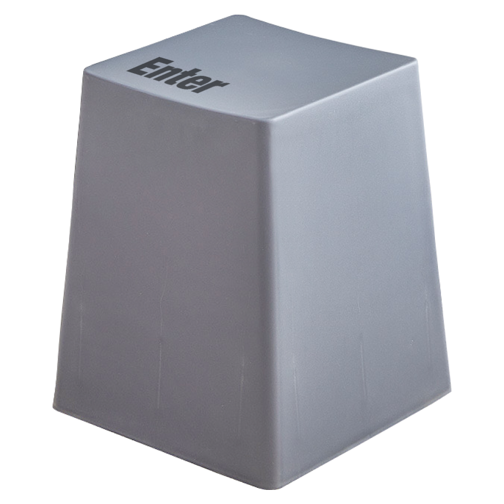 Taburet, šedá plast, KLAVO