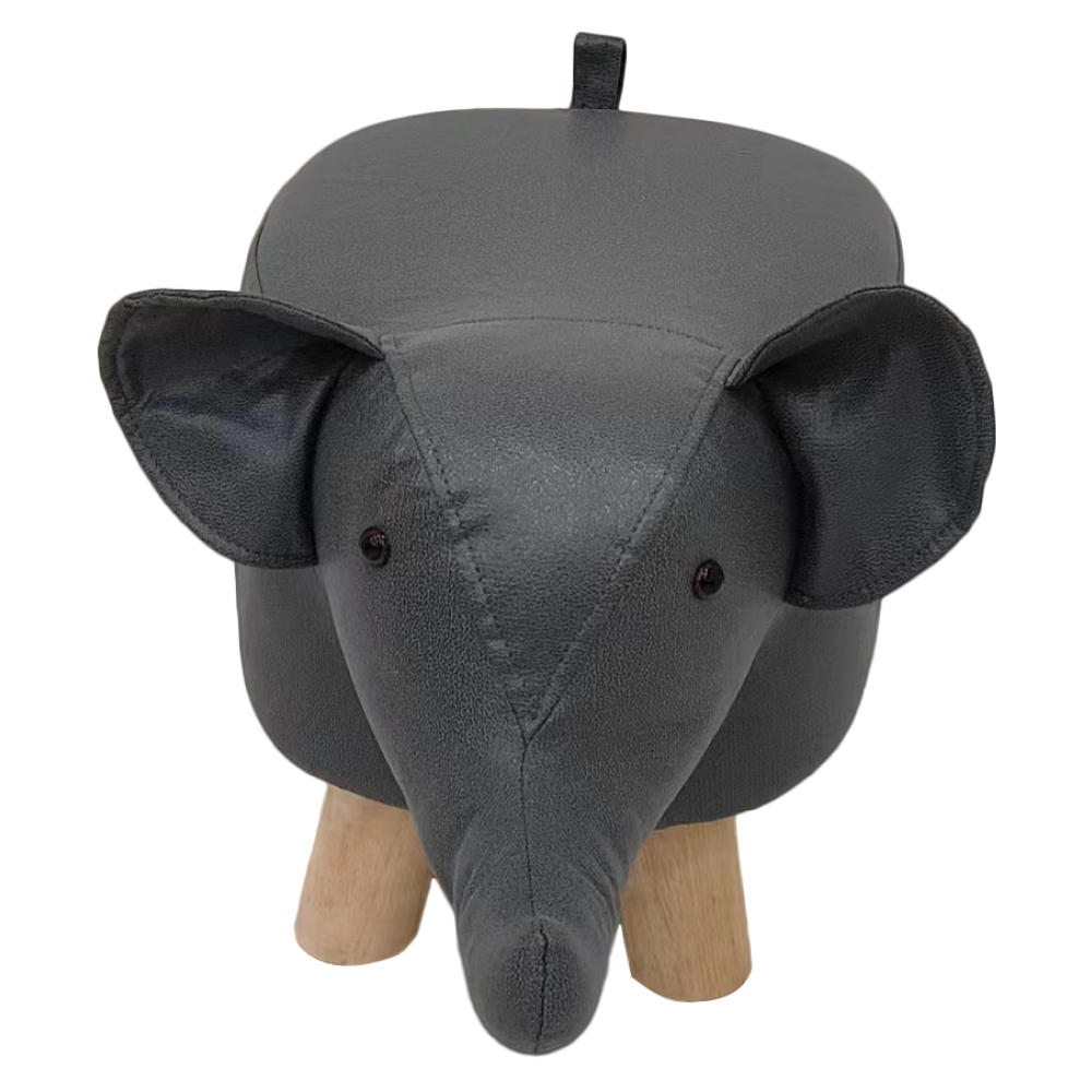 Elefánt alakú zsámoly, szürke/természetes, BALBO