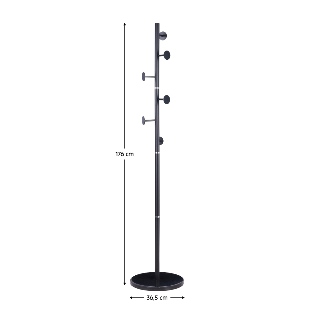 Álló fogas, fekete, fém/márvány, TRITON