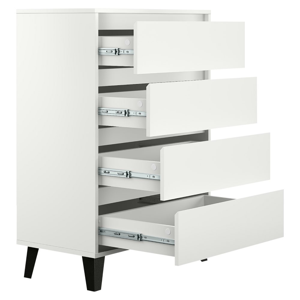 Komód, fehér, BOGAN NEW 4S70 Komód, fehér, BOGAN NEW 4S70