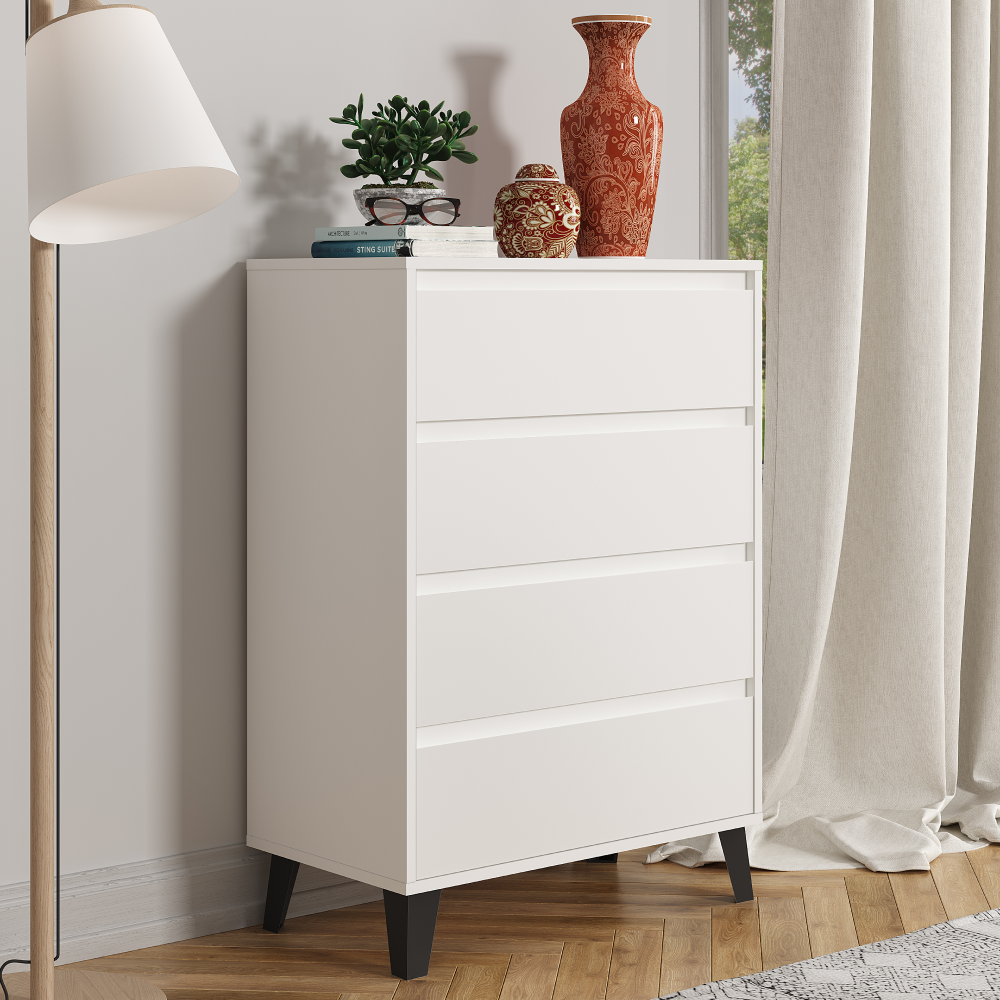 Komód, fehér, BOGAN NEW 4S70 Komód, fehér, BOGAN NEW 4S70