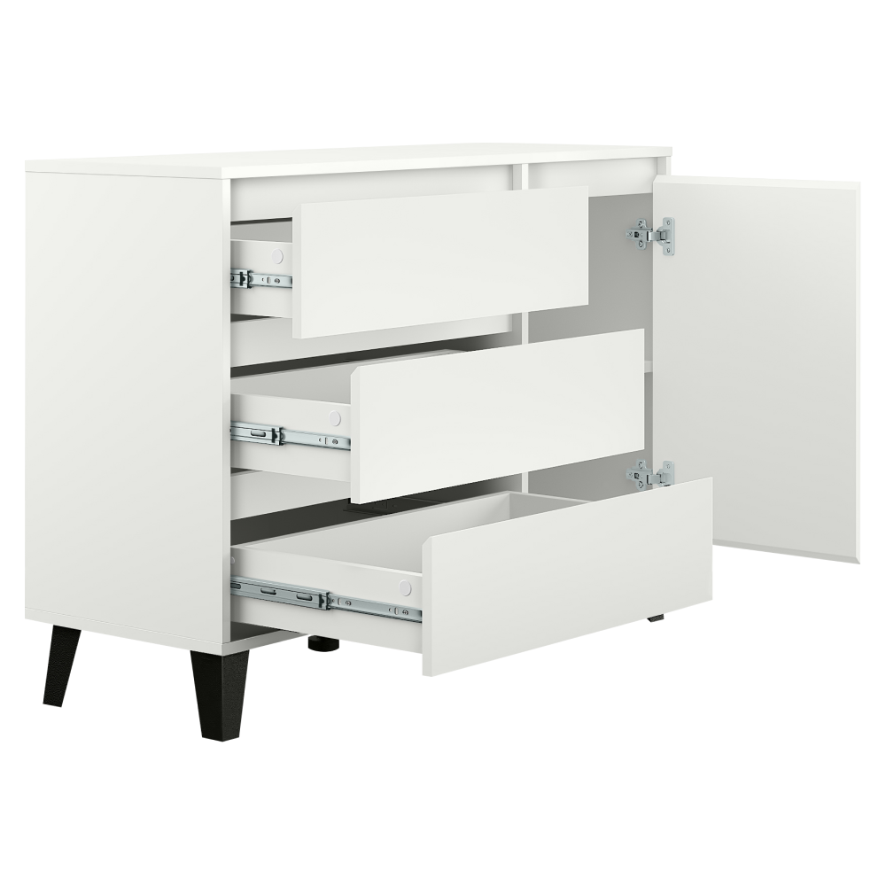 Komoda, biela, BOGAN NEW 1D3S