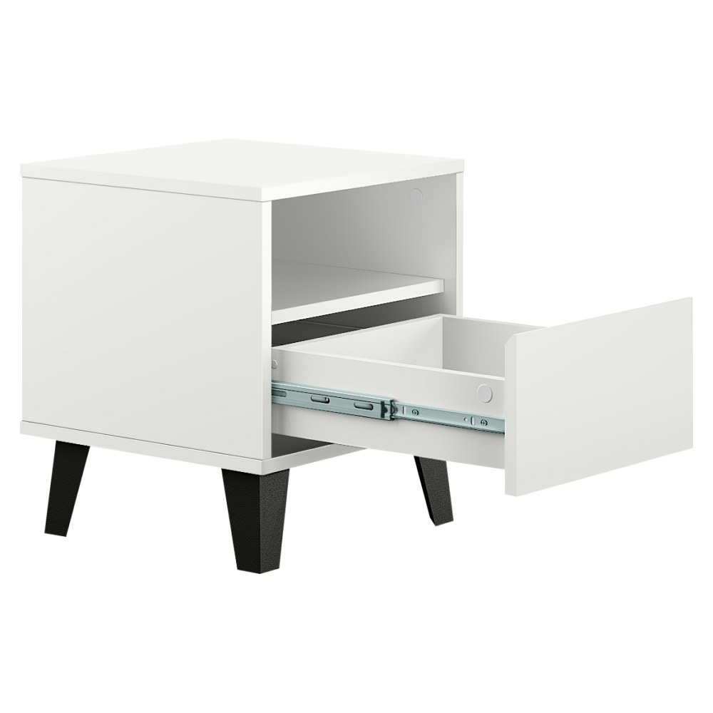 Éjjeliszekrény, fehér, BOGAN NEW 1S Éjjeliszekrény, fehér, BOGAN NEW 1S