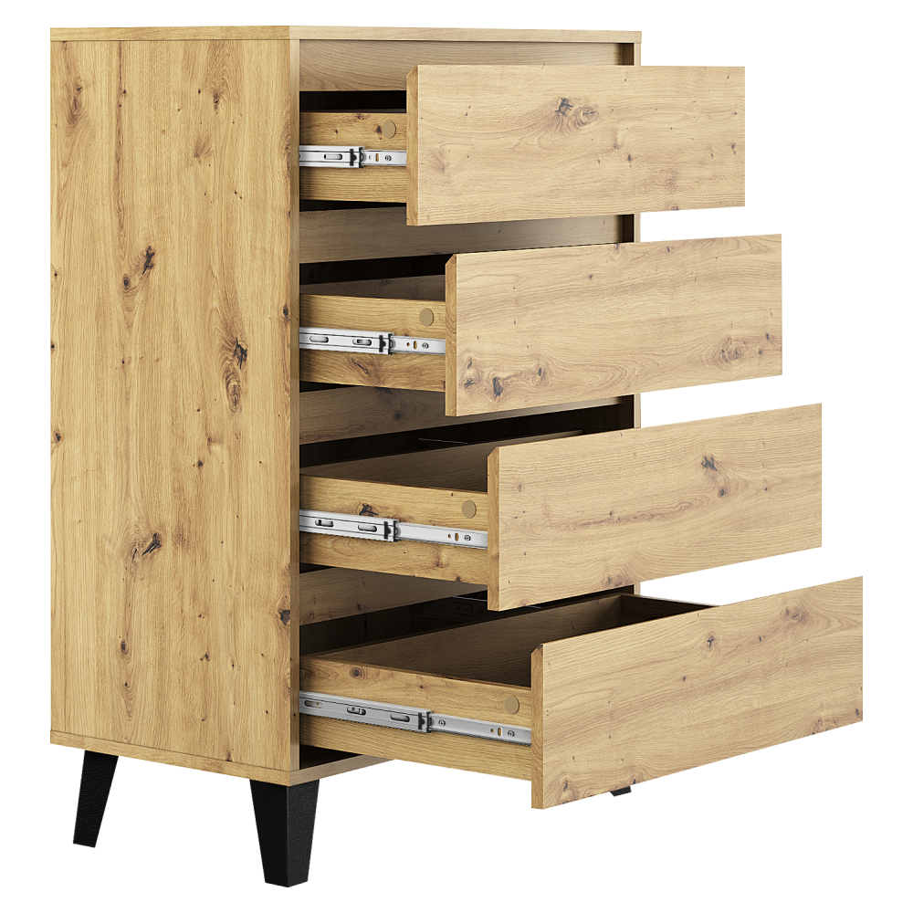 Komoda, dub artisan, BOGAN NEW 4S70