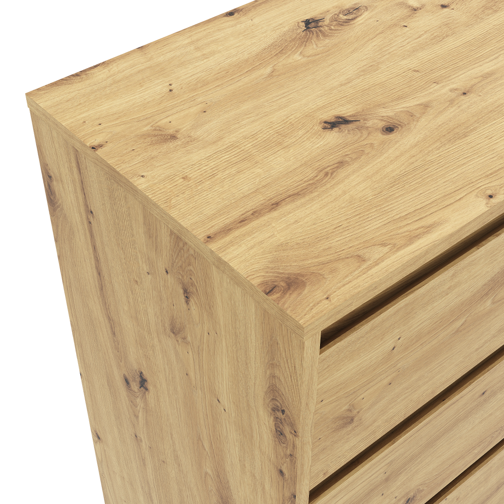 Komoda, dub artisan, BOGAN NEW 1D3S