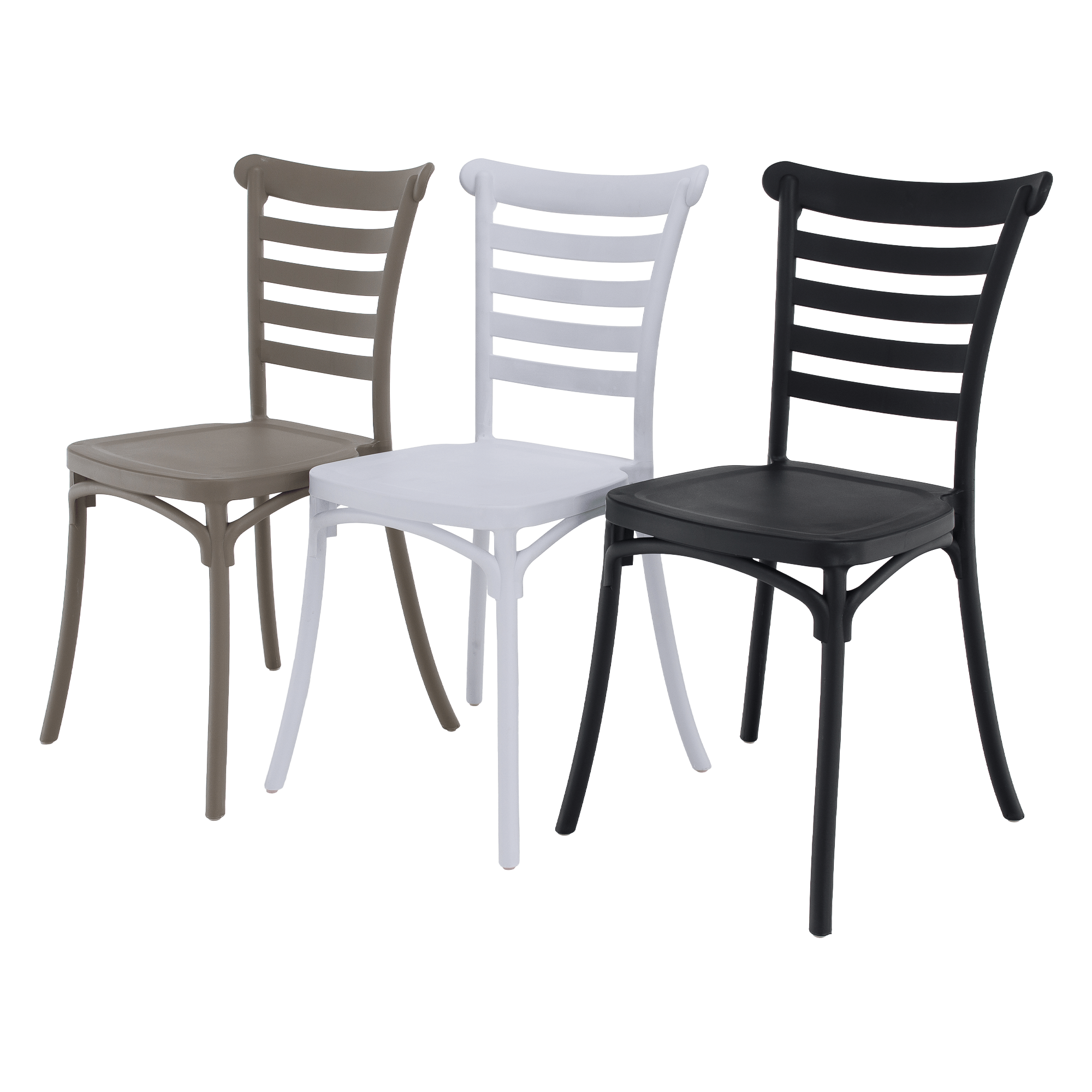 Rakásolható szék, szürkésbarna taupe, SAVITO