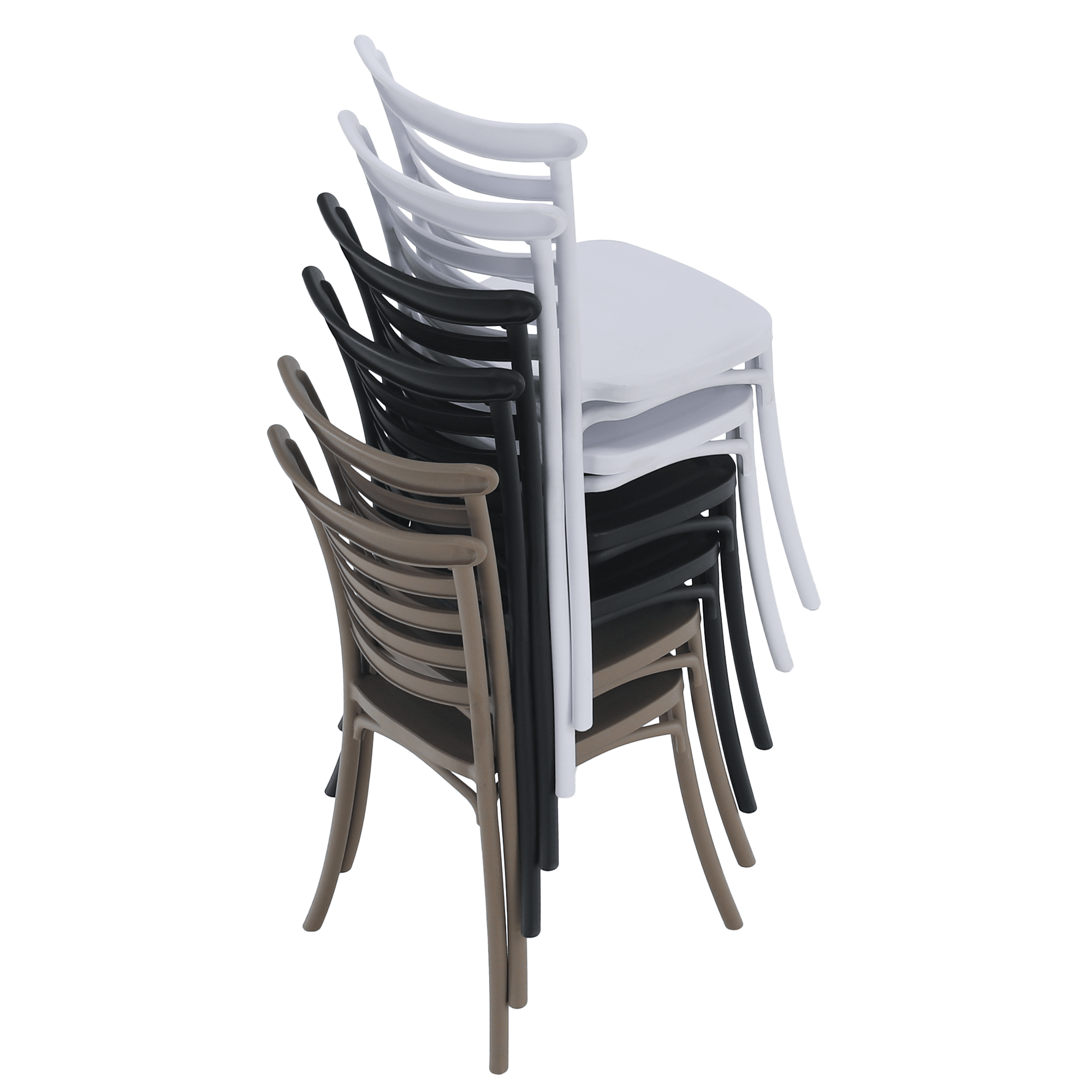 Rakásolható szék, szürkésbarna taupe, SAVITO