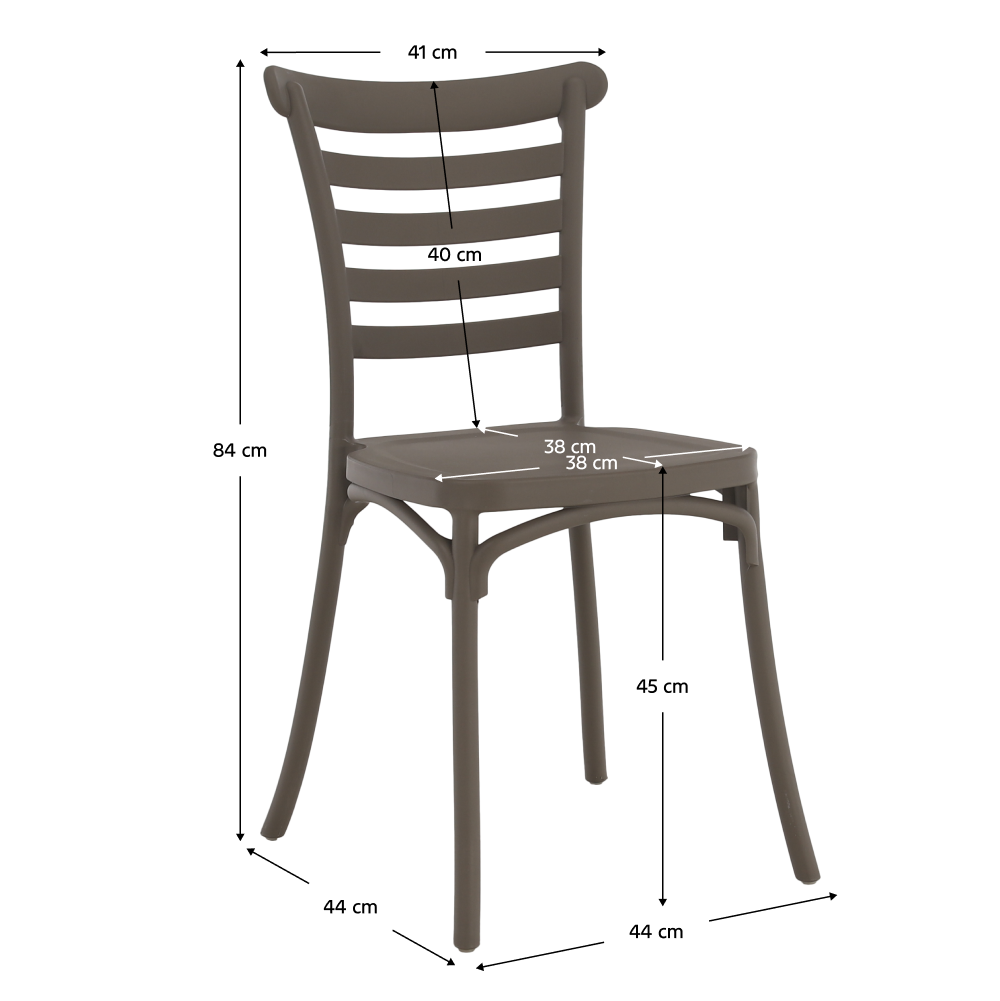 Rakásolható szék, szürkésbarna taupe, SAVITO