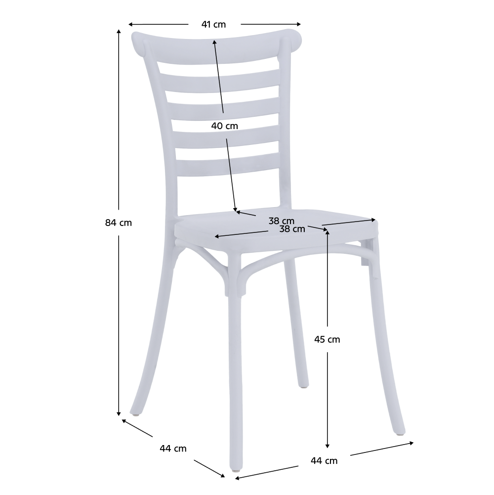 Rakásolható szék, fehér, SAVITO