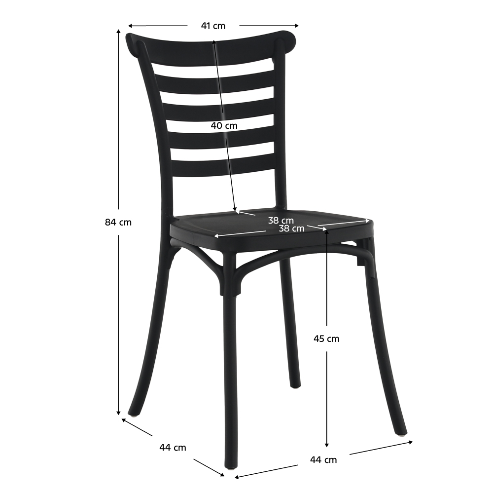 Rakásolható szék, fekete, SAVITO