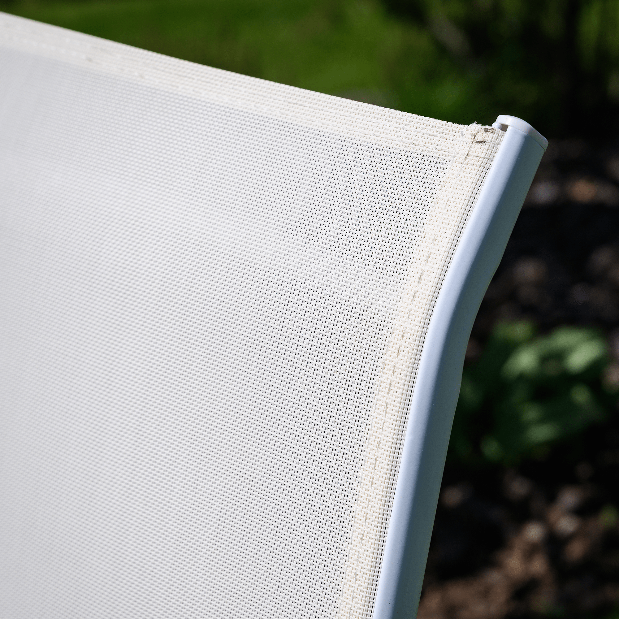 Kerti nyugágy, fehér acél/tölgy, BONTO