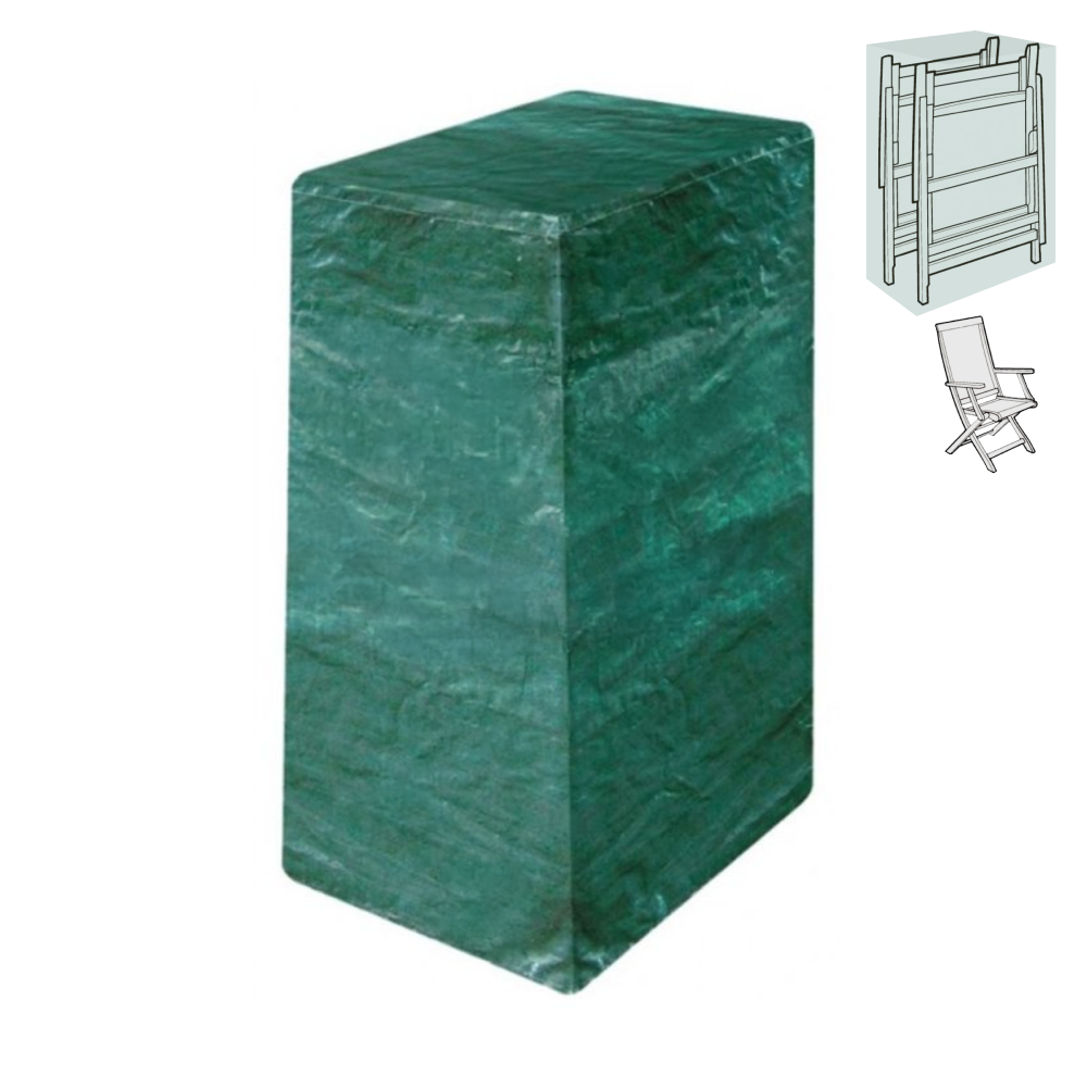 Védőhuzat összecsukható székhez, 50x66x90 cm, zöld, KAVER TYP 33