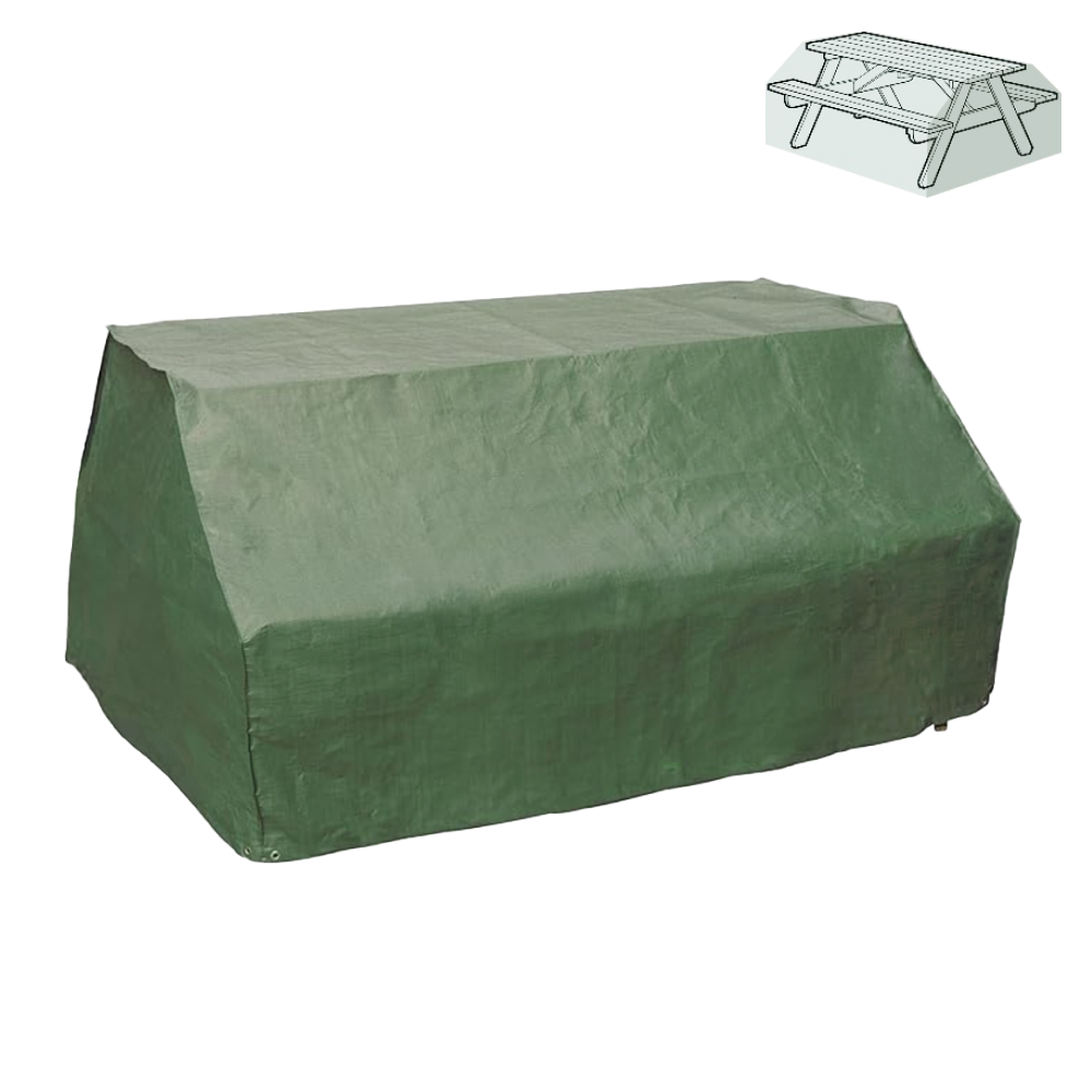 Védőhuzat kerti garnitúrához, 157x145x76 cm, zöld, KAVER TYP 39