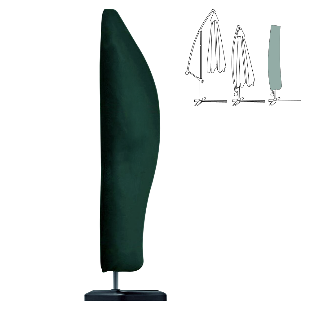Ochranný obal na zahradní slunečník, 70x285 cm, zelená, KAVER TYP 42