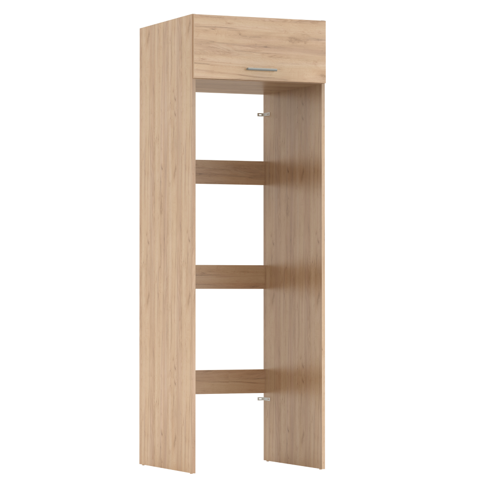 Szekrény mosógép és szárítógép fölé, artisan tölgy, JERGI