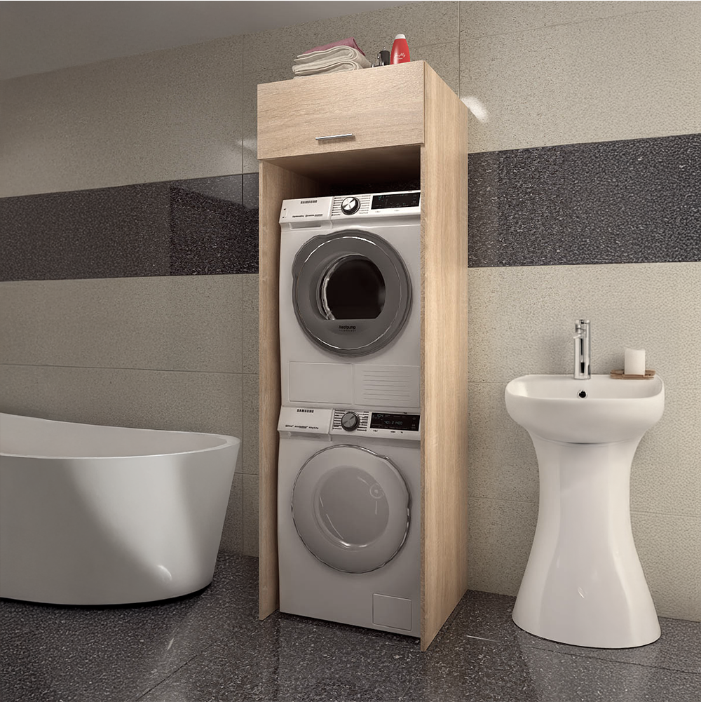 Skrinka nad práčku a sušičku, dub sonoma, JERGI