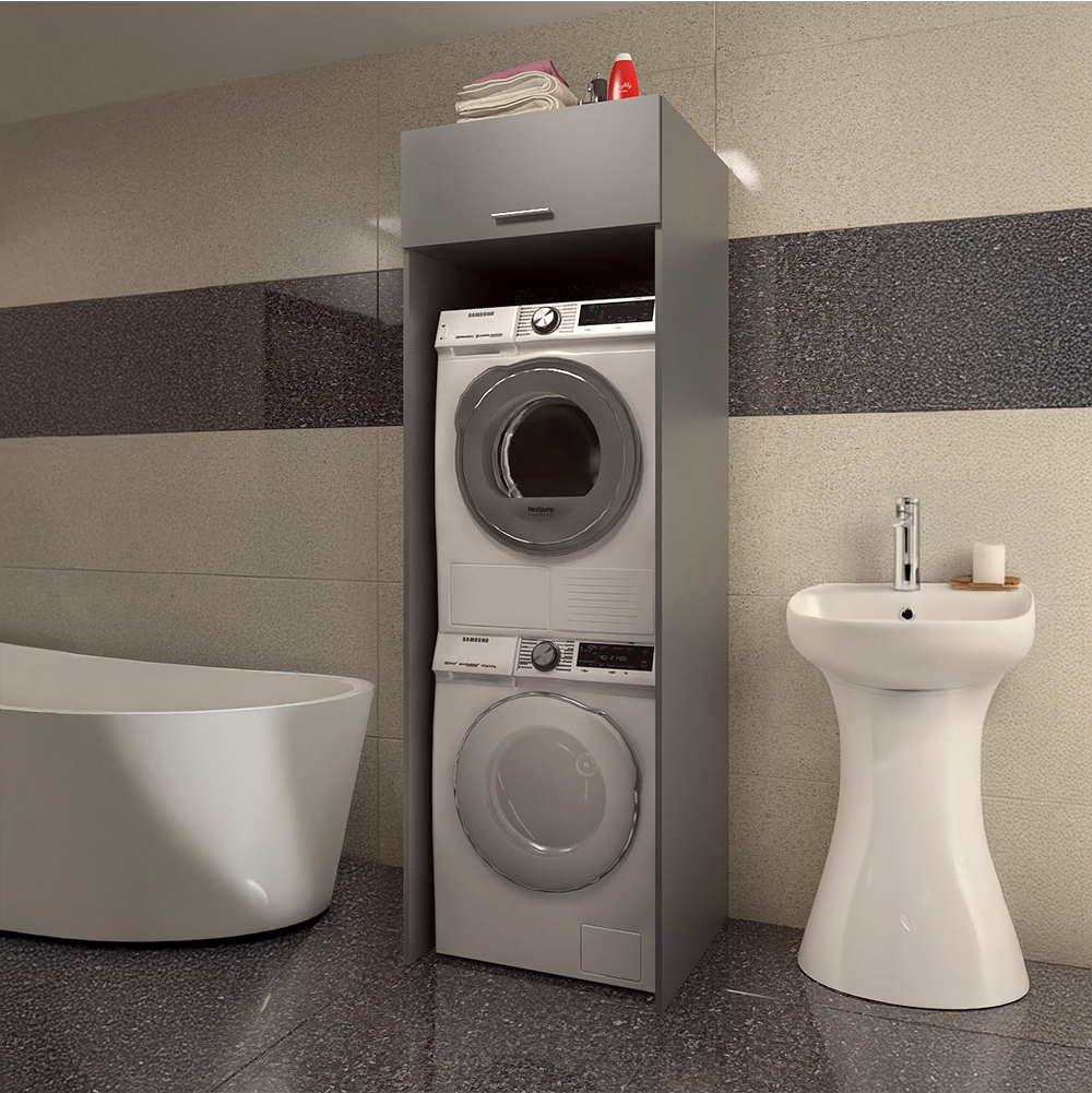 Skrinka nad práčku a sušičku, grafit, JERGI