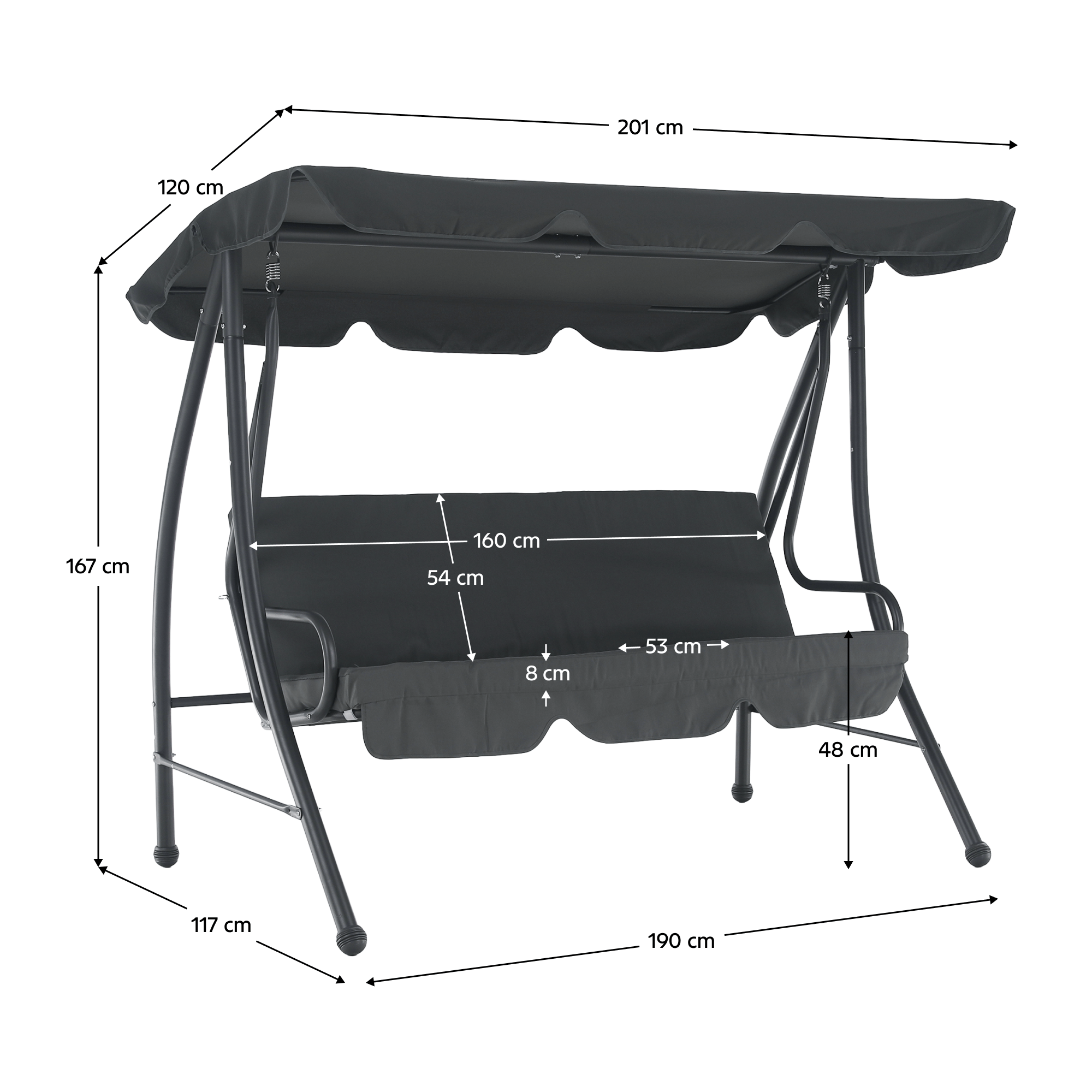 Kerti hinta, szürke, KEMI