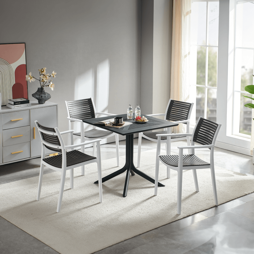 Kerti asztal, fekete, DENTON NEW