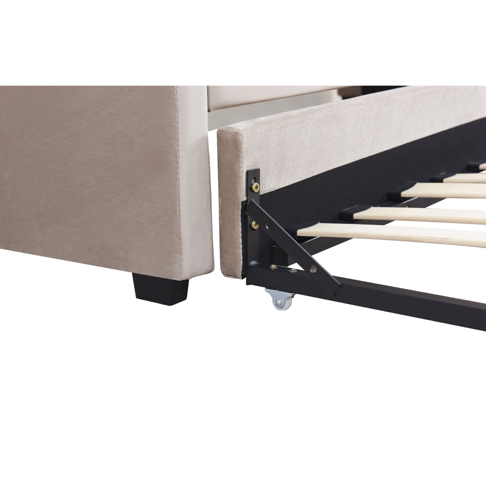Kihúzható ágy, barnásszürke Taupe, ALODA Kihúzható ágy, barnásszürke Taupe, ALODA