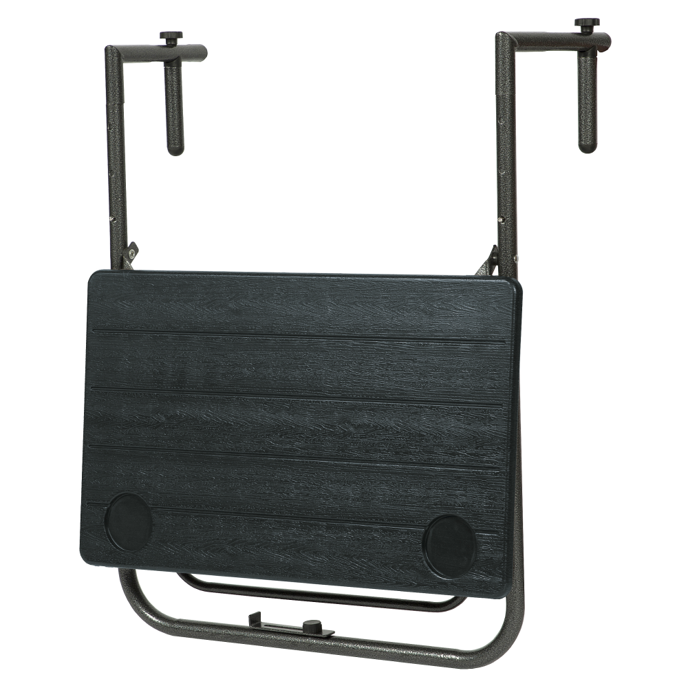 Összecsukható erkély asztal, fekete, UZOR