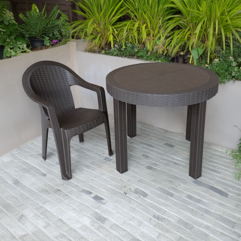 Kerti asztal, barna, ZAMA