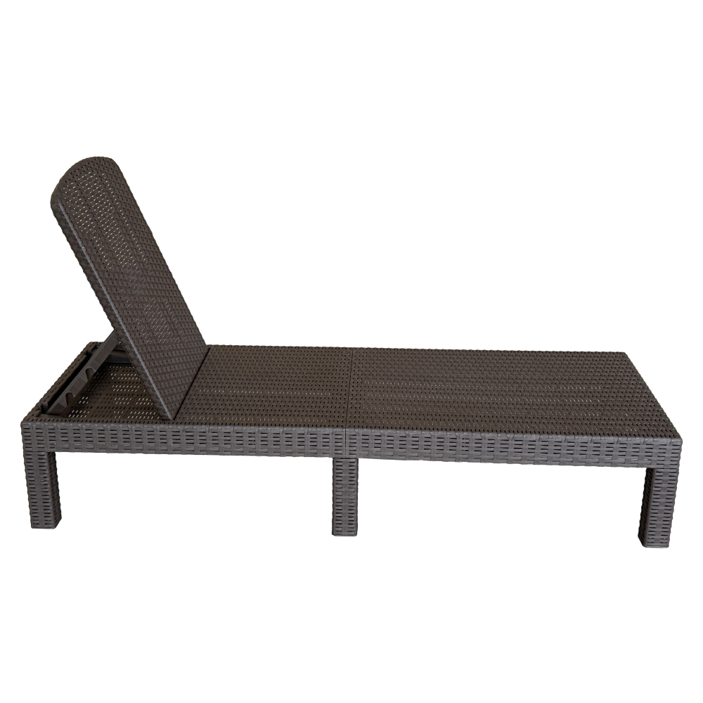 Kerti állítható nyugágy, barna, ZAMA