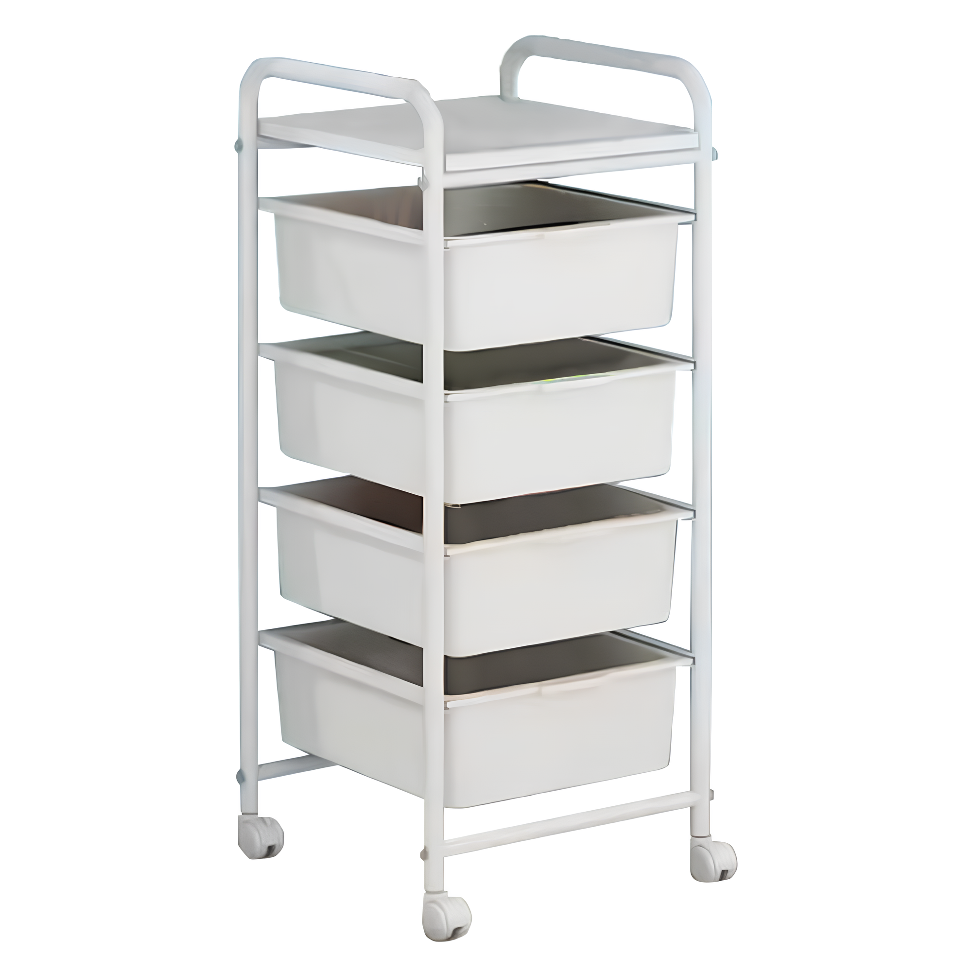 Pojazdný regál, biela, SUFIK