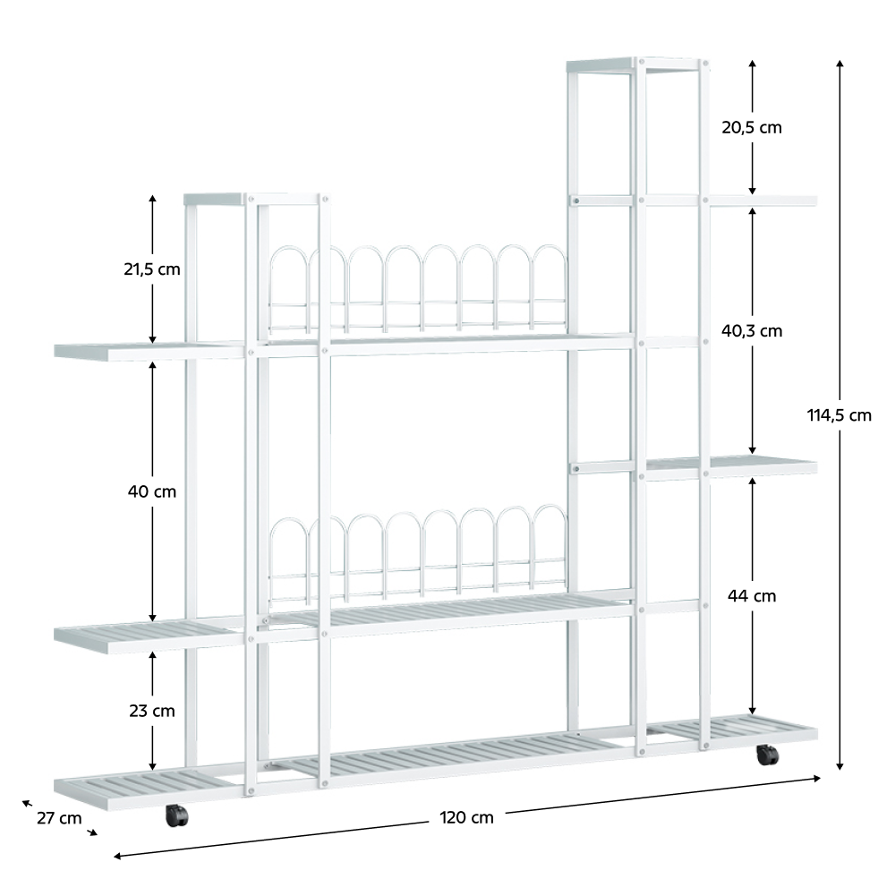 Regál, biela, LASKIA