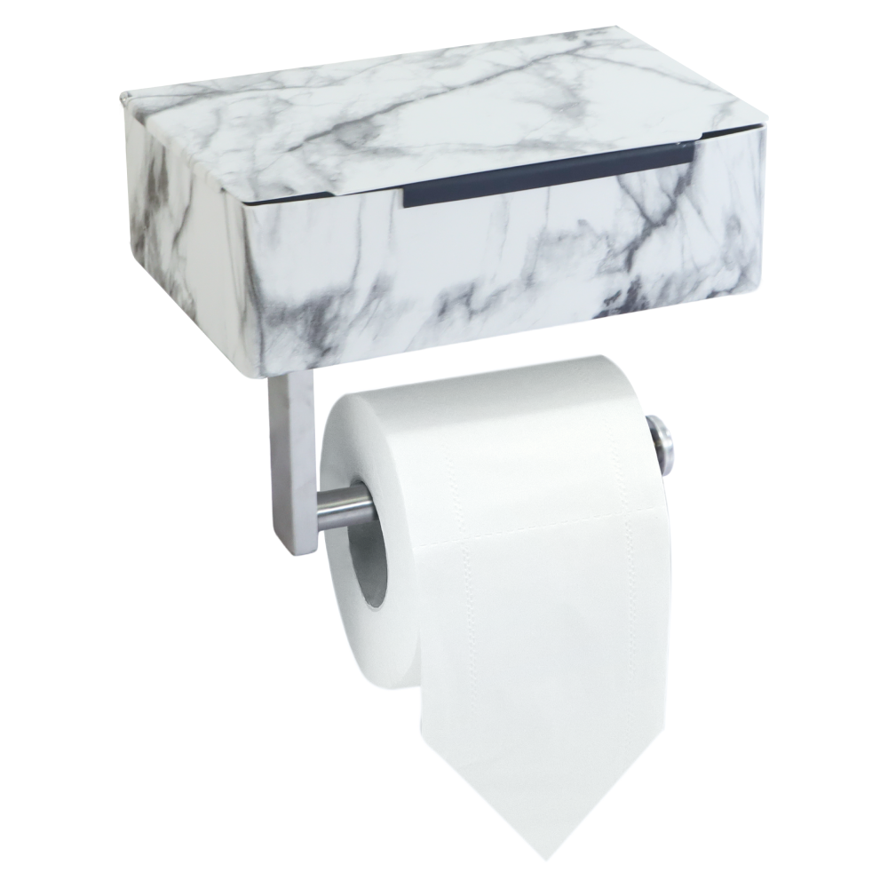 WC-papír tartó, fehér márvány, MISIA