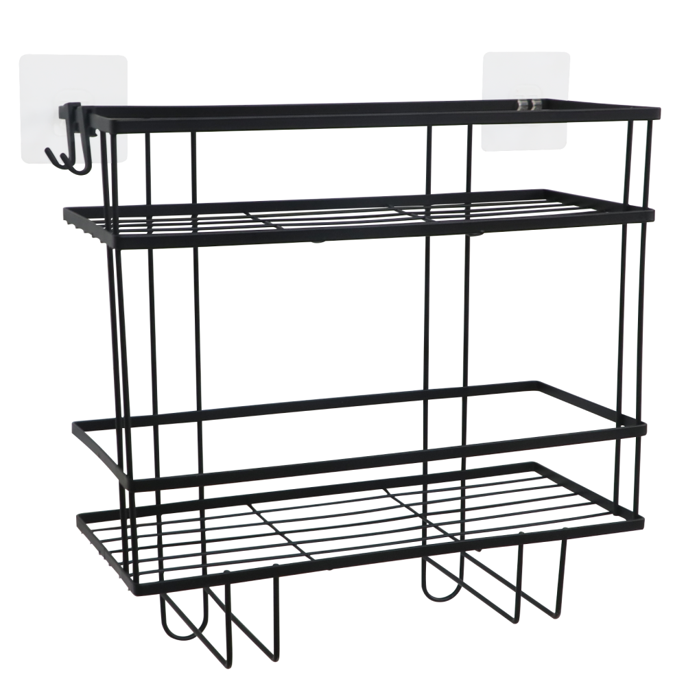 Fürdőszobai rendszerező, fekete, SABRINA Fürdőszobai rendszerező, fekete, SABRINA