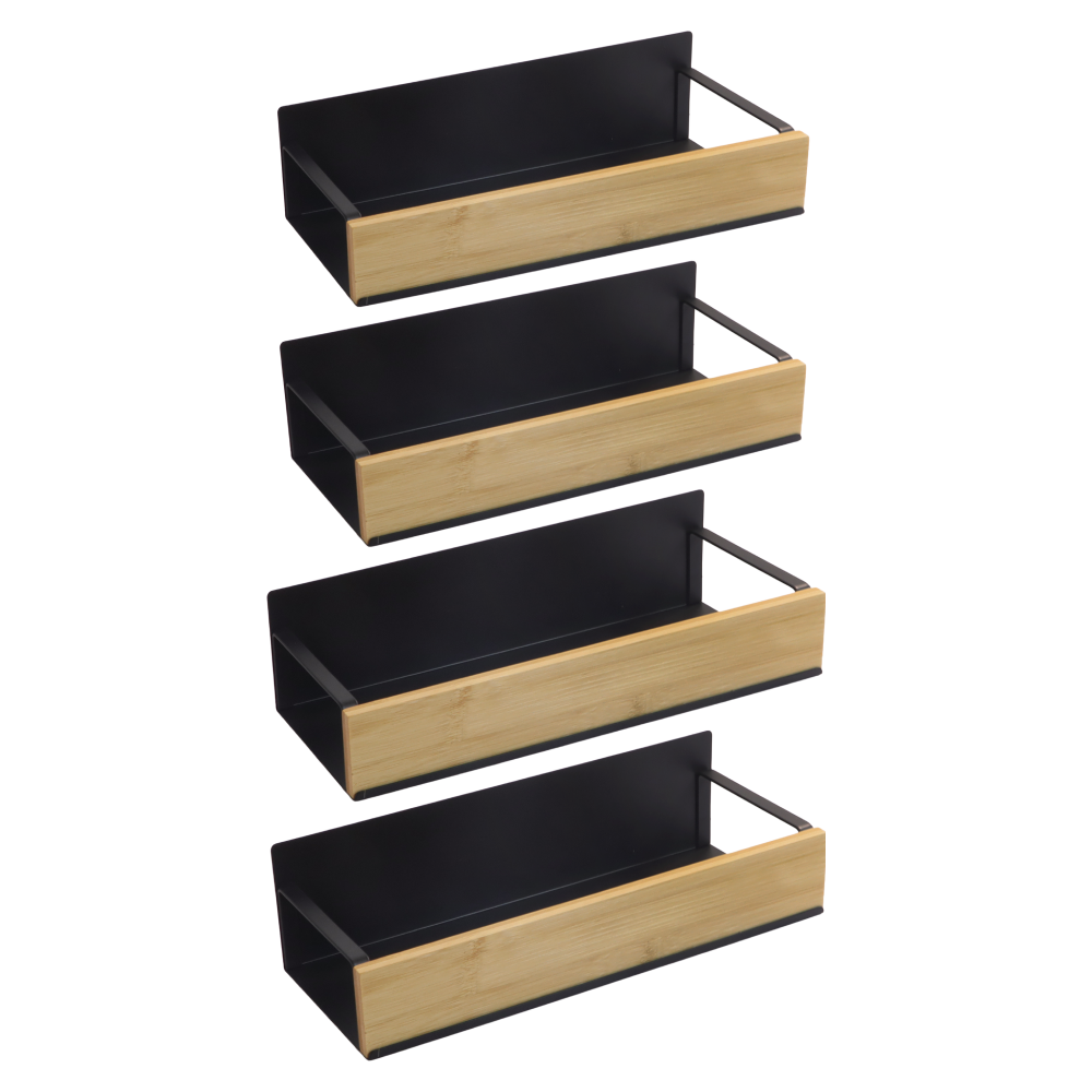 Polcok, 4 db, barna/fekete, ZOBER TYP 1 Polcok, 4 db, barna/fekete, ZOBER TYP 1