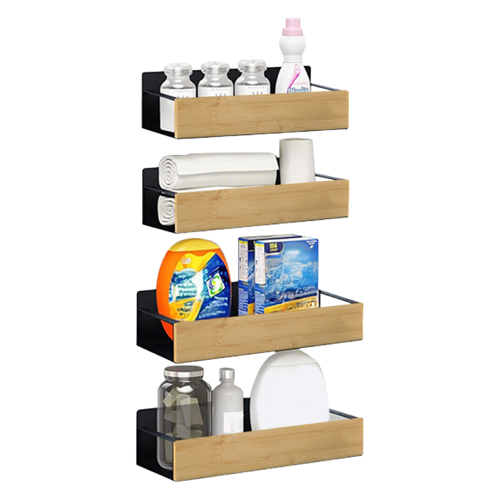 Polcok, 4 db, barna/fekete, ZOBER TYP 1 Polcok, 4 db, barna/fekete, ZOBER TYP 1