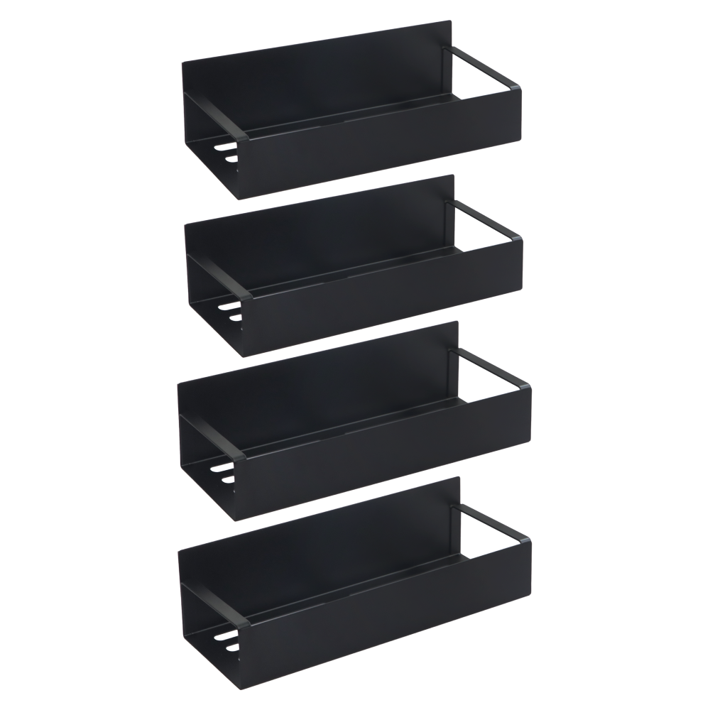 Polcok, 4 db, fekete, ZOBER TYP 2 Polcok, 4 db, fekete, ZOBER TYP 2