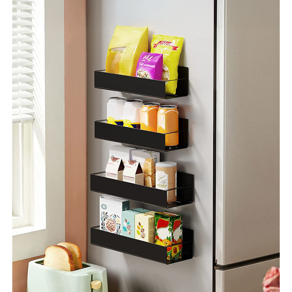 Polcok, 4 db, fekete, ZOBER TYP 2 Polcok, 4 db, fekete, ZOBER TYP 2