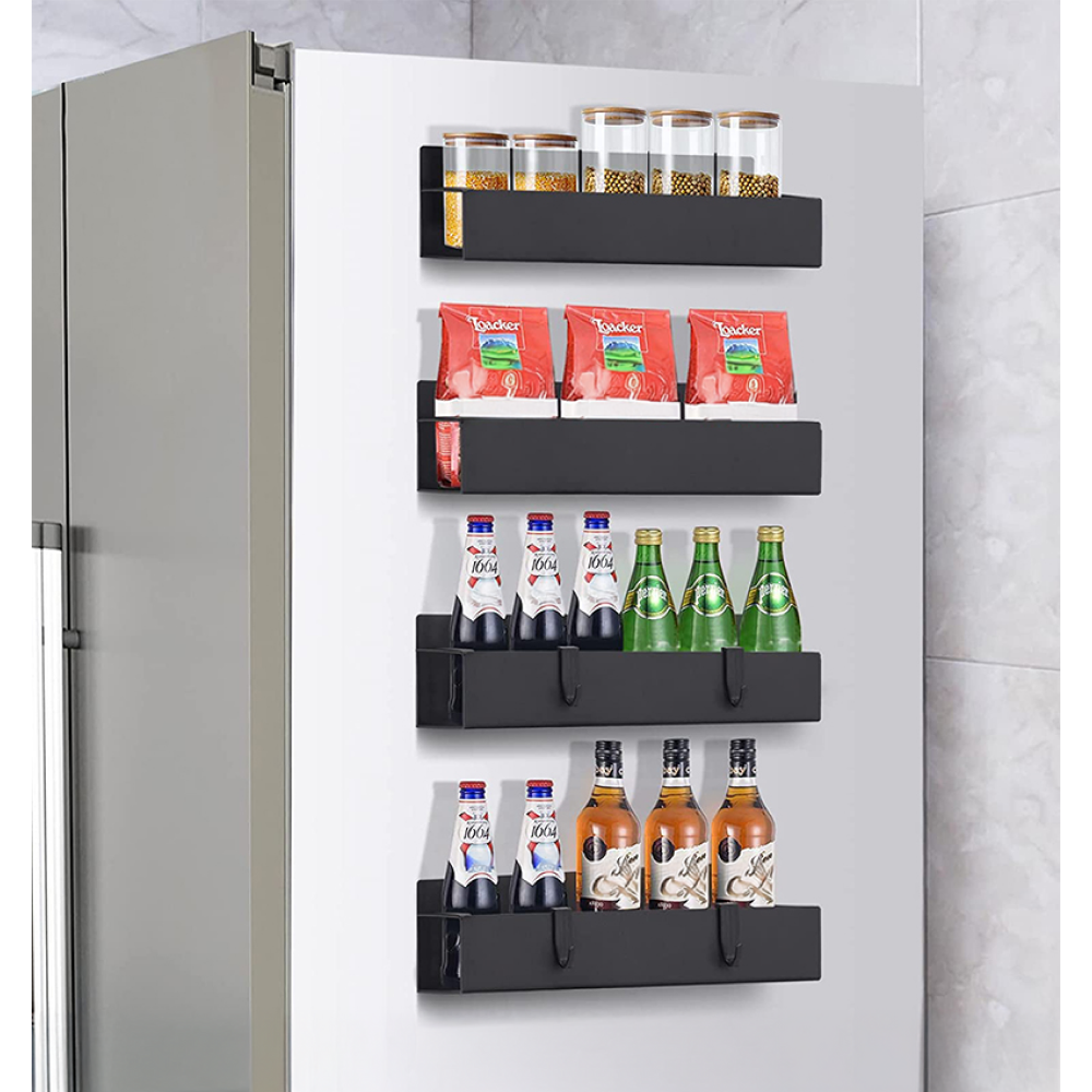 Polcok, 4 db, fekete, ZOBER TYP 2 Polcok, 4 db, fekete, ZOBER TYP 2