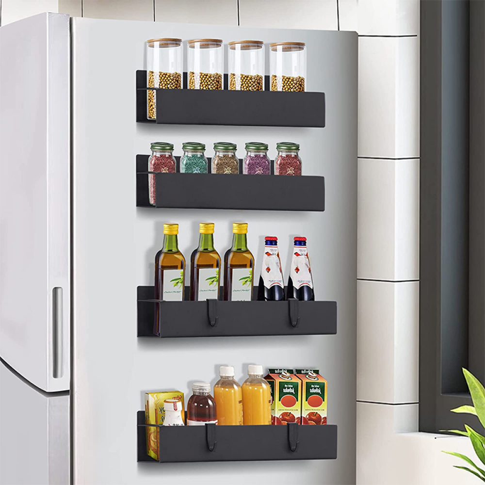 Polcok, 4 db, fekete, ZOBER TYP 2 Polcok, 4 db, fekete, ZOBER TYP 2