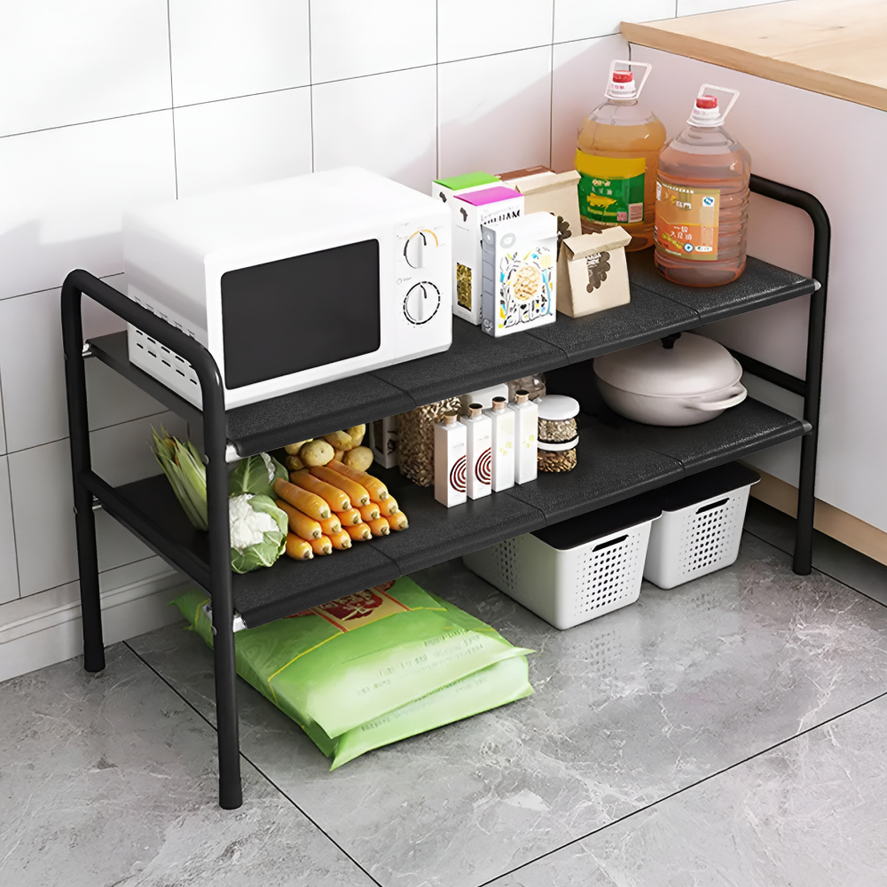 Állítható polcállvány, fekete, SOMER