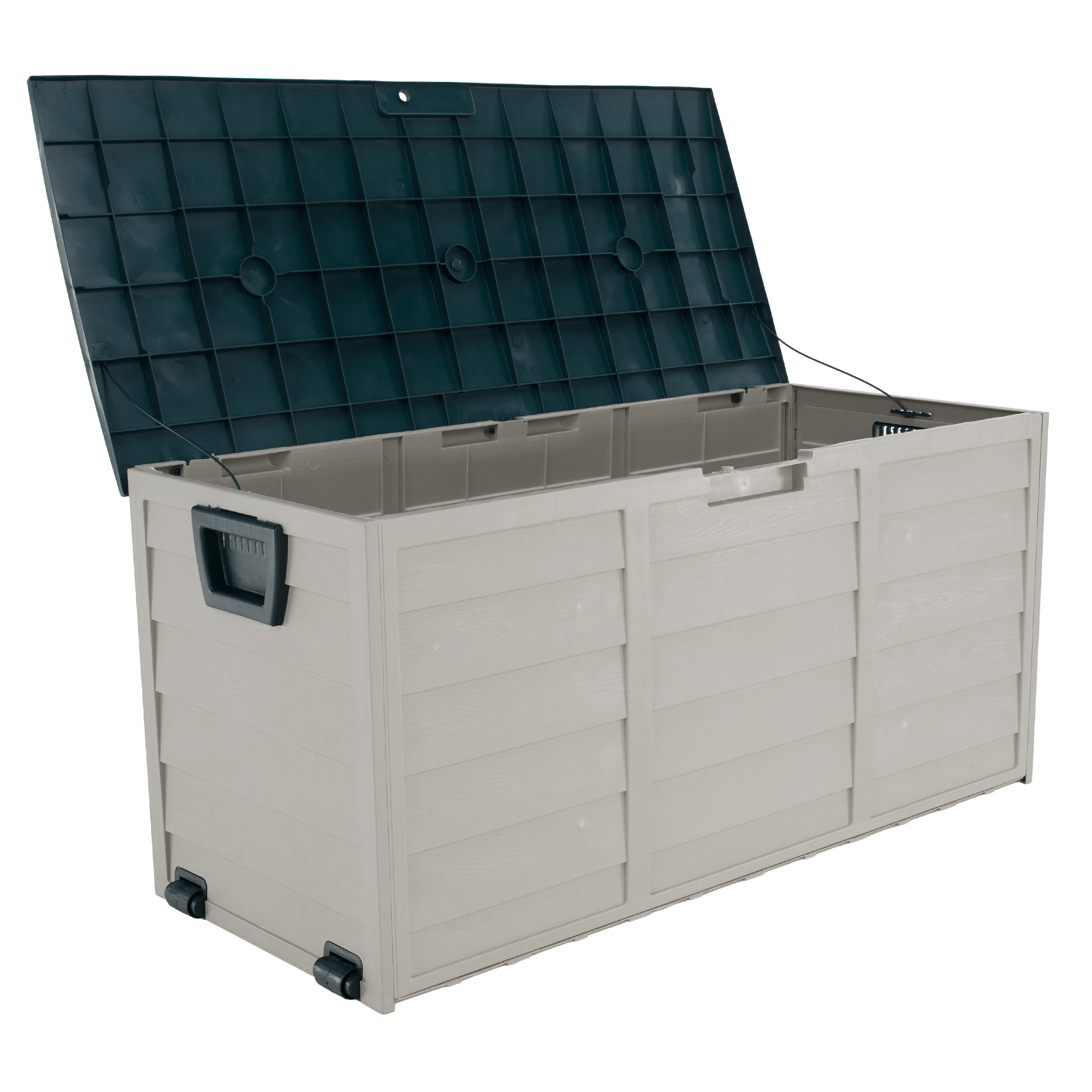 Kerti tárolódoboz, szürke/zöld, KORTEZ