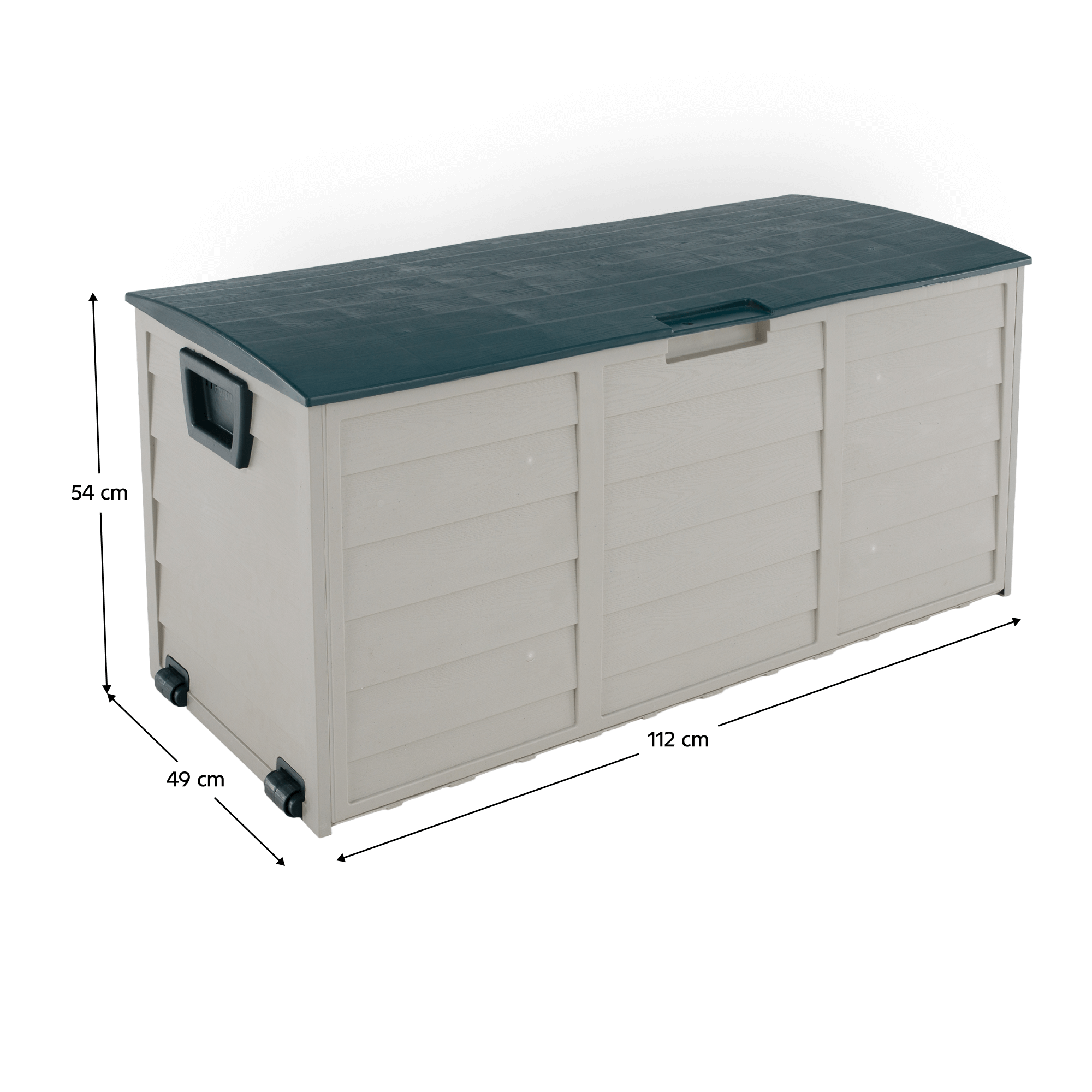 Kerti tárolódoboz, szürke/zöld, KORTEZ
