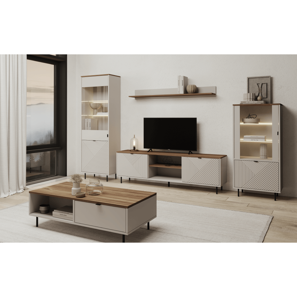 TV asztal, kasmír/castello tölgy, EYCO 2D/180