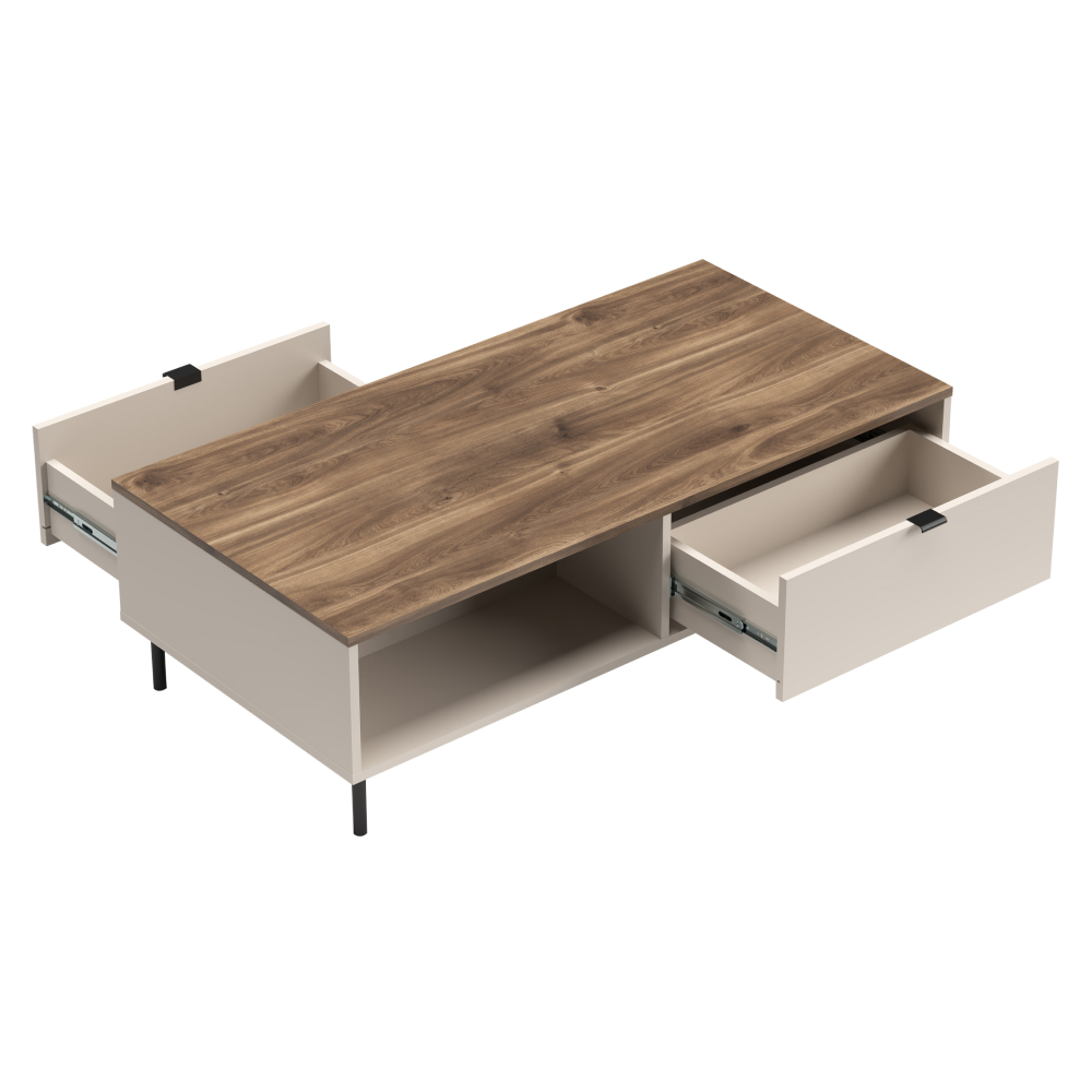 Konferenčný stolík, kašmír/dub castello, EYCO 2S/110