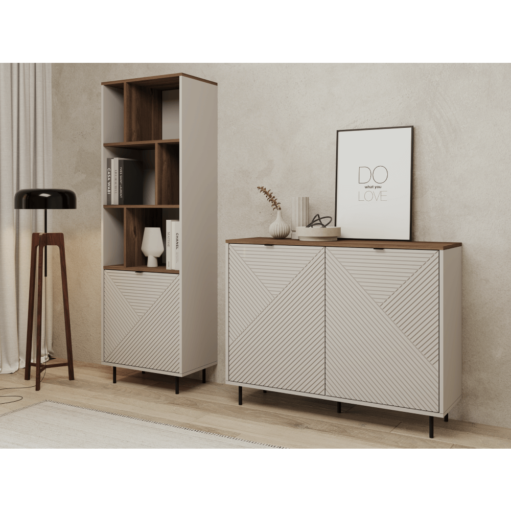 Komoda, kašmír/dub castello, EYCO 2D