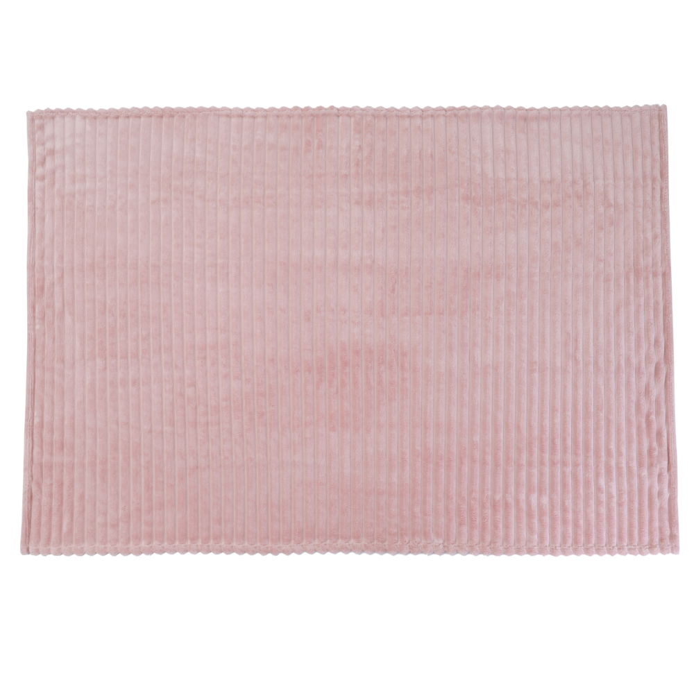 Plyšová pruhovaná deka, ružová, 150x200, ORVIN