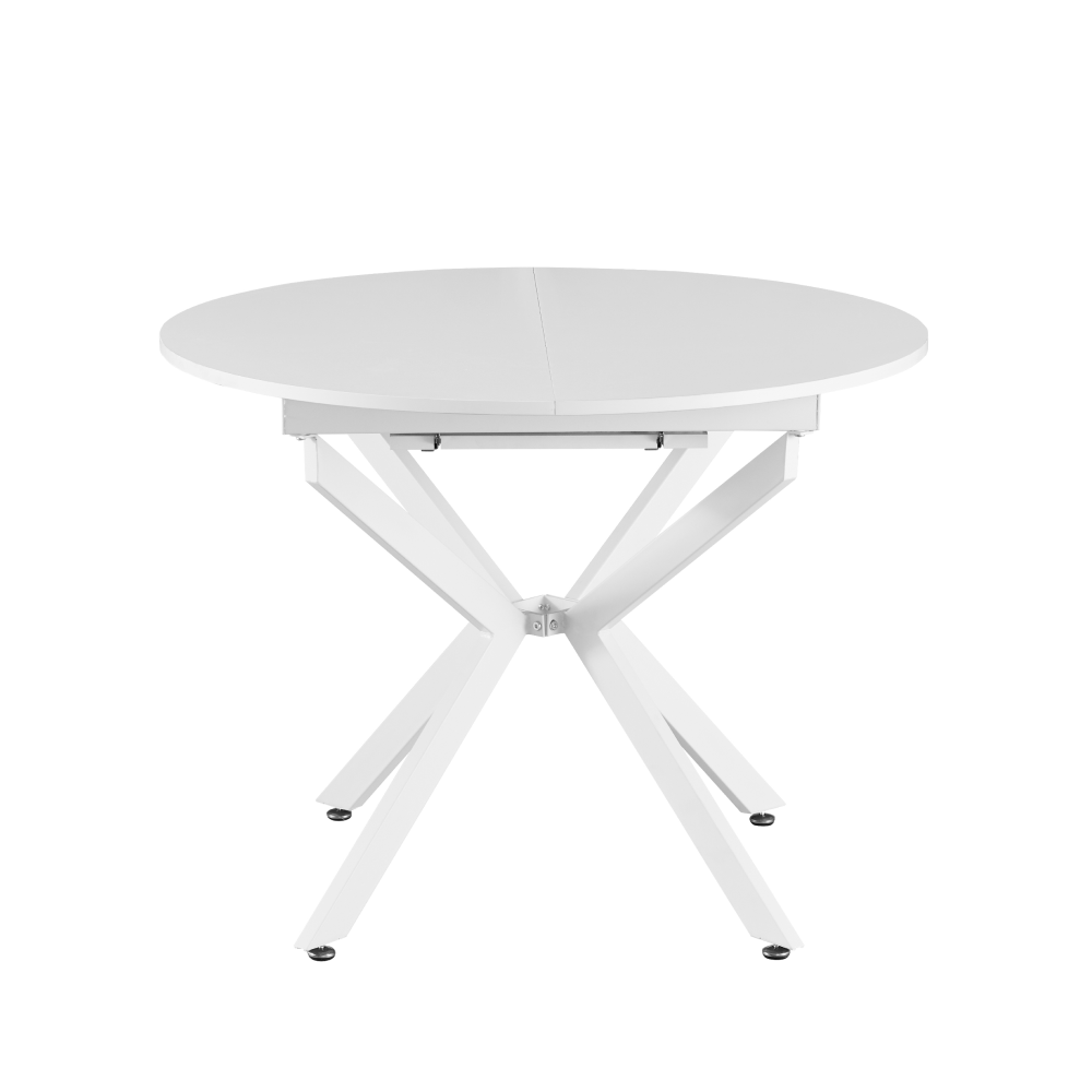 Kihúzható étkezőasztal, fehér, 100x100-140x75 cm, ABERO TYP 1 Kihúzható étkezőasztal, fehér, 100x100-140x75 cm, ABERO TYP 1