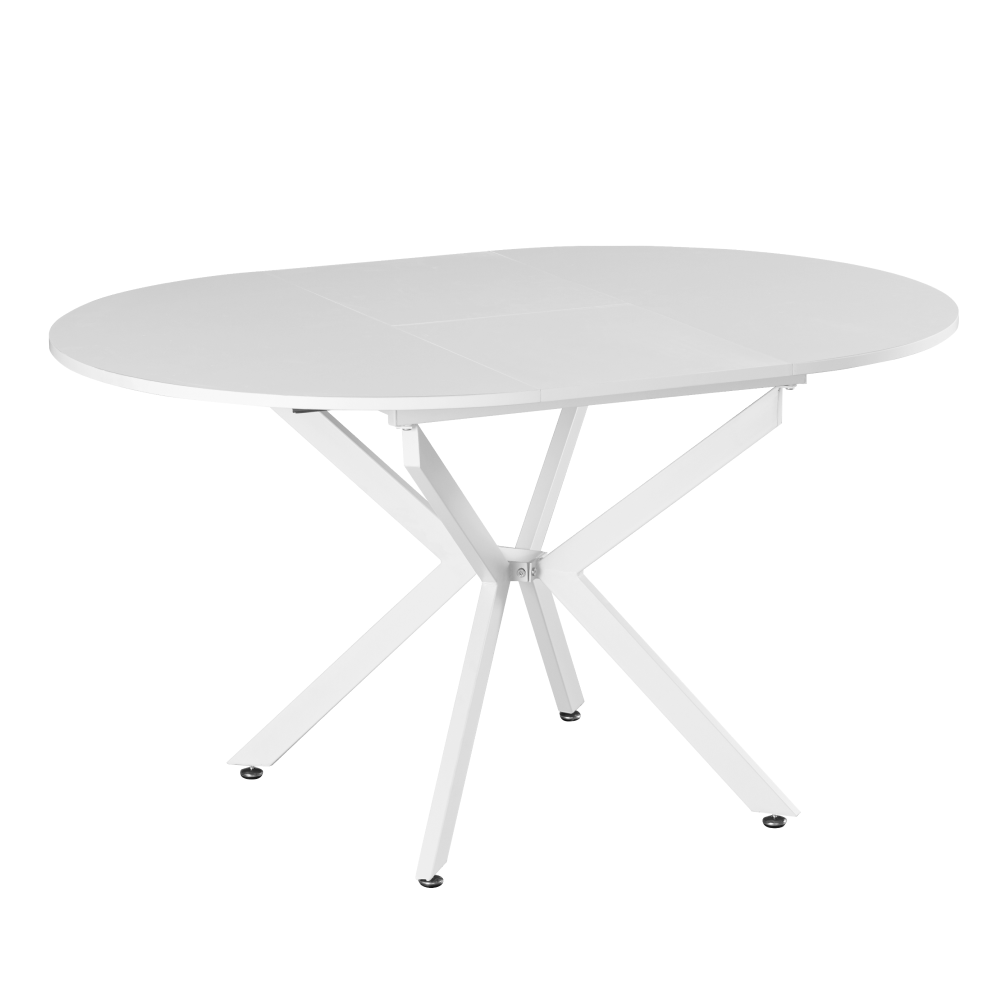 Kihúzható étkezőasztal, fehér, 100x100-140x75 cm, ABERO TYP 1 Kihúzható étkezőasztal, fehér, 100x100-140x75 cm, ABERO TYP 1