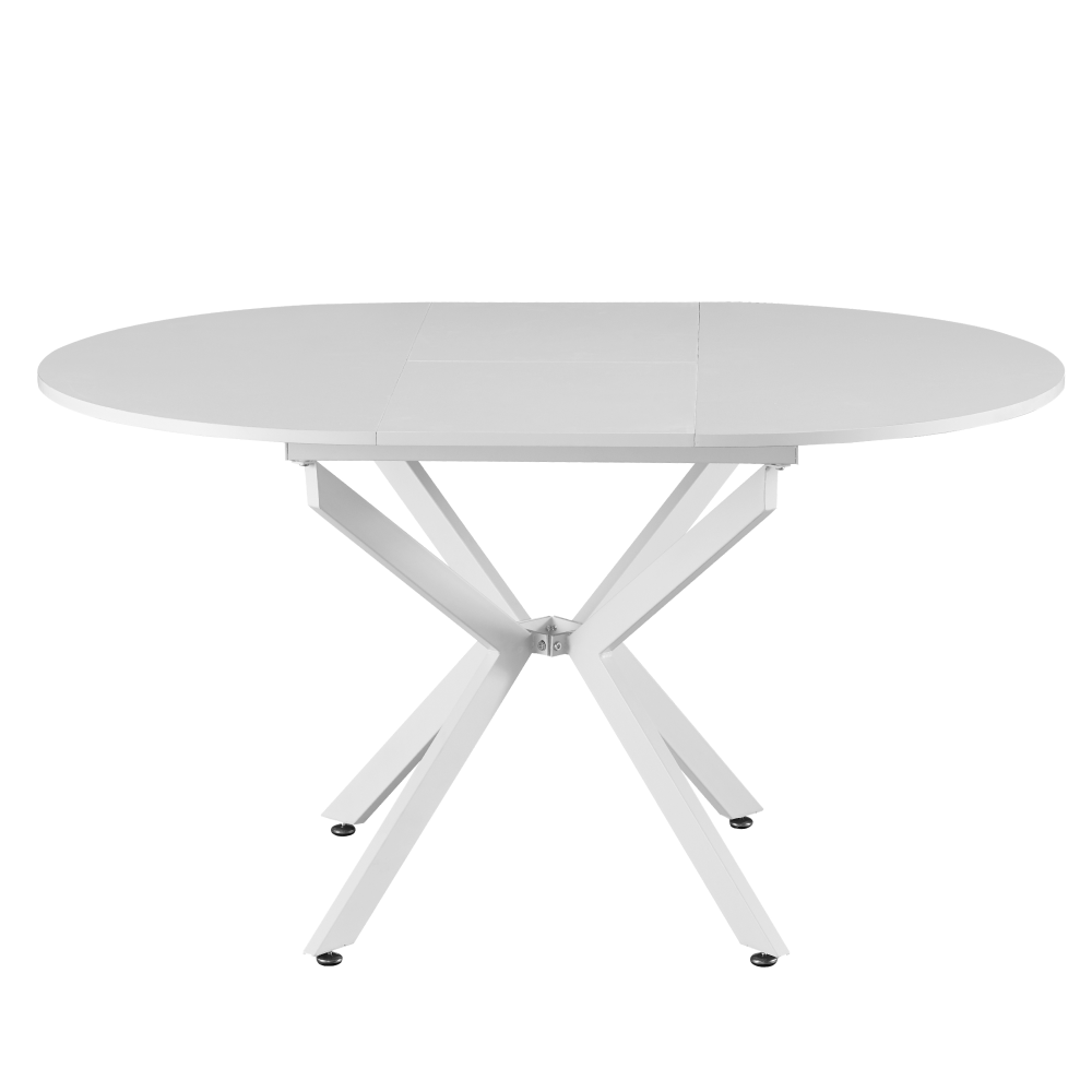 Kihúzható étkezőasztal, fehér, 100x100-140x75 cm, ABERO TYP 1 Kihúzható étkezőasztal, fehér, 100x100-140x75 cm, ABERO TYP 1