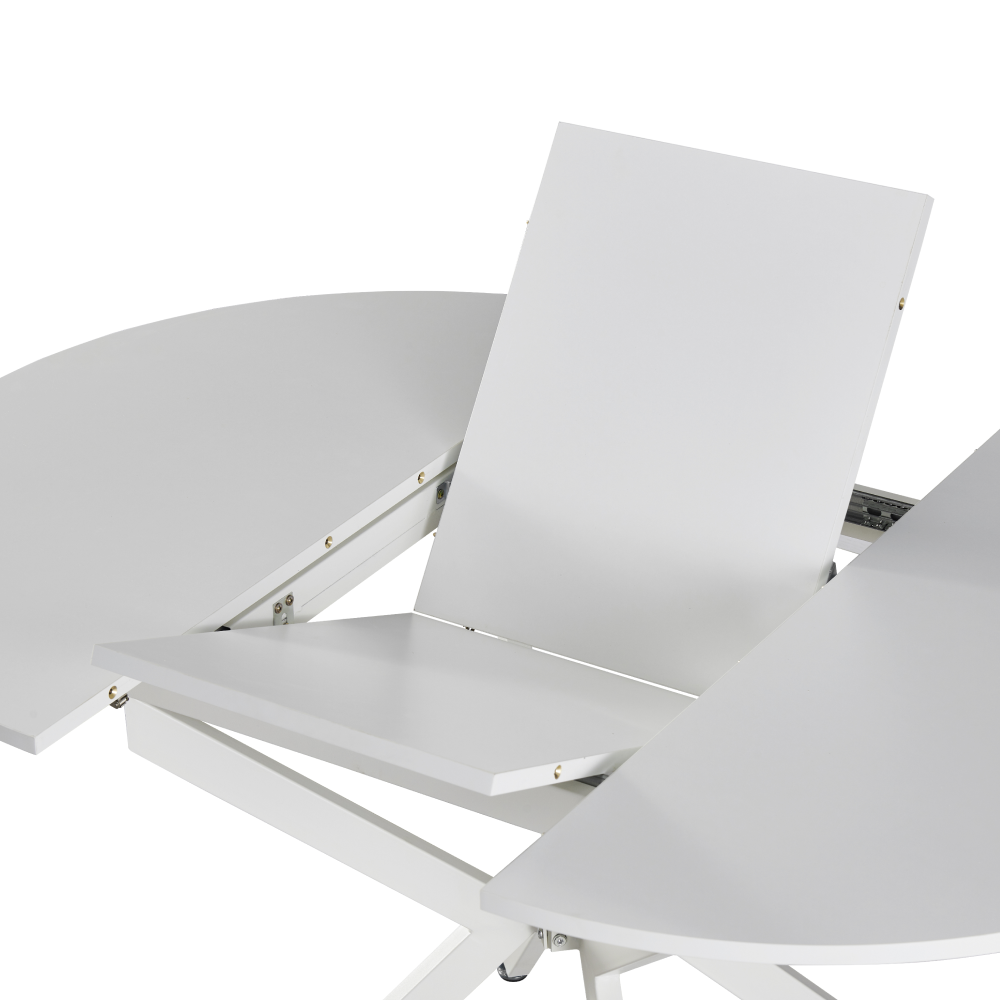 Kihúzható étkezőasztal, fehér, 100x100-140x75 cm, ABERO TYP 1 Kihúzható étkezőasztal, fehér, 100x100-140x75 cm, ABERO TYP 1